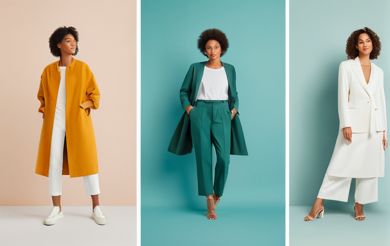 미니멀 워드로브를 위한 후기 및 경험담 - Here are three image prompts based on the provided text, focusing on different aspects of a minimali...